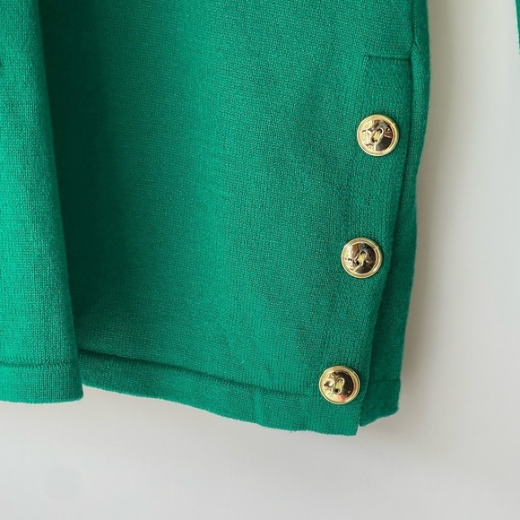 Green Sweater Blouse Top Shirt Button Sleeves St Patrick's Day Sweater, Sz M - Picture 8 of 12